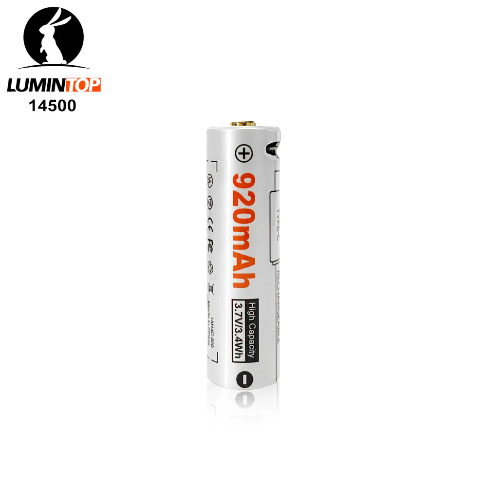 14500 Type-C Rechargeable Battery 920mAh - Image 2