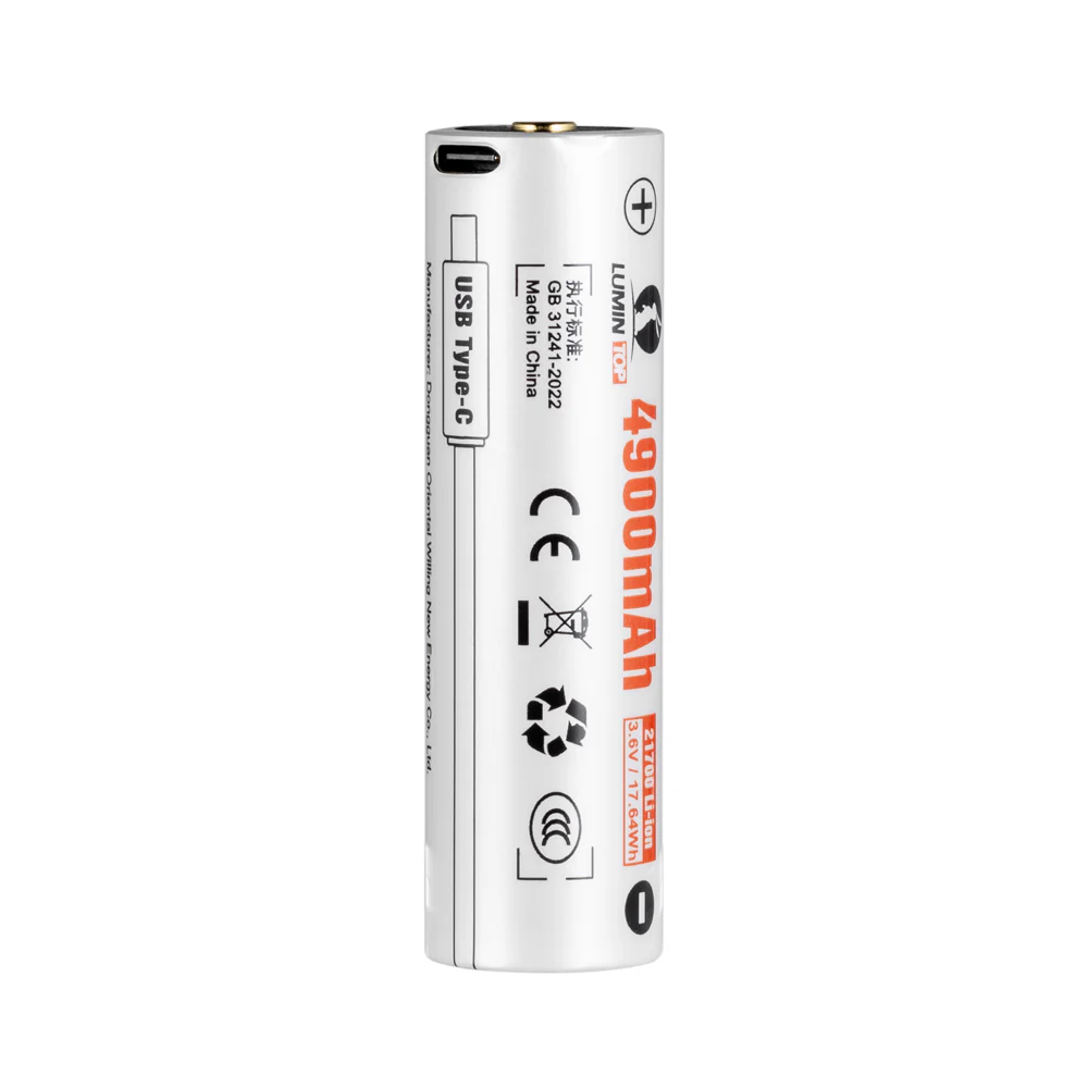 21700 USB-C Rechargeable Li-ion Battery for Flashlights - Image 4