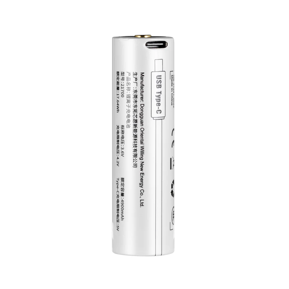 21700 USB-C Rechargeable Li-ion Battery for Flashlights - Image 5