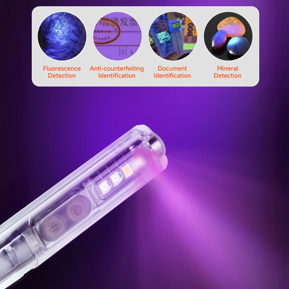 Lumintop Black Cat 400lm EDC Flashlight | 4-in-1 UV RGB Warm White Keychain Light - Image 3