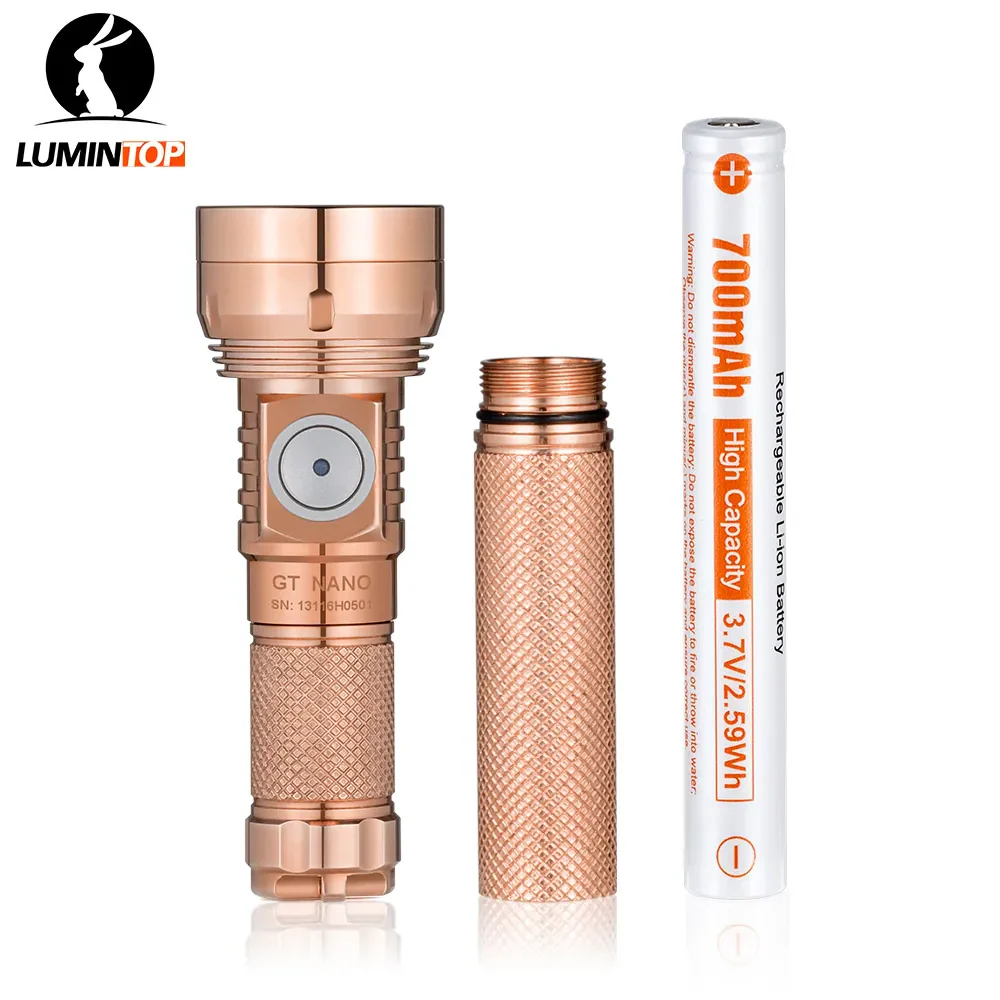Lumintop GT NANO 3.0 Copper Rechargeable EDC Flashlight - Image 8