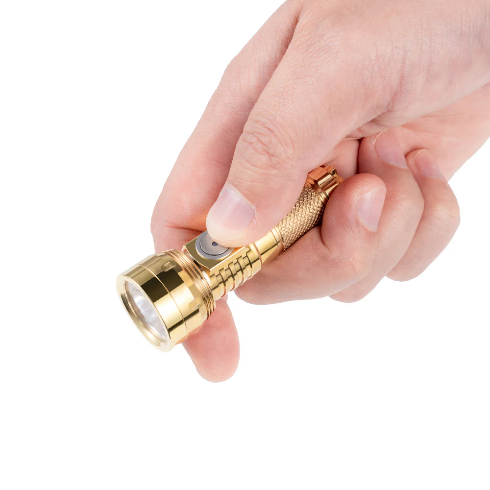 Lumintop GT Nano 3.0 Brass Rechargeable EDC Flashlight - Image 2