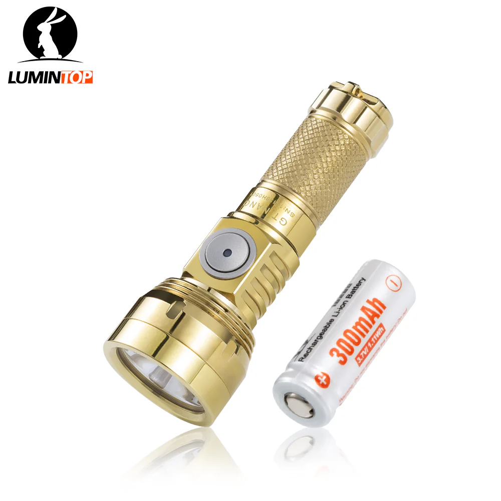 Lumintop GT Nano 3.0 Brass Rechargeable EDC Flashlight - Image 5