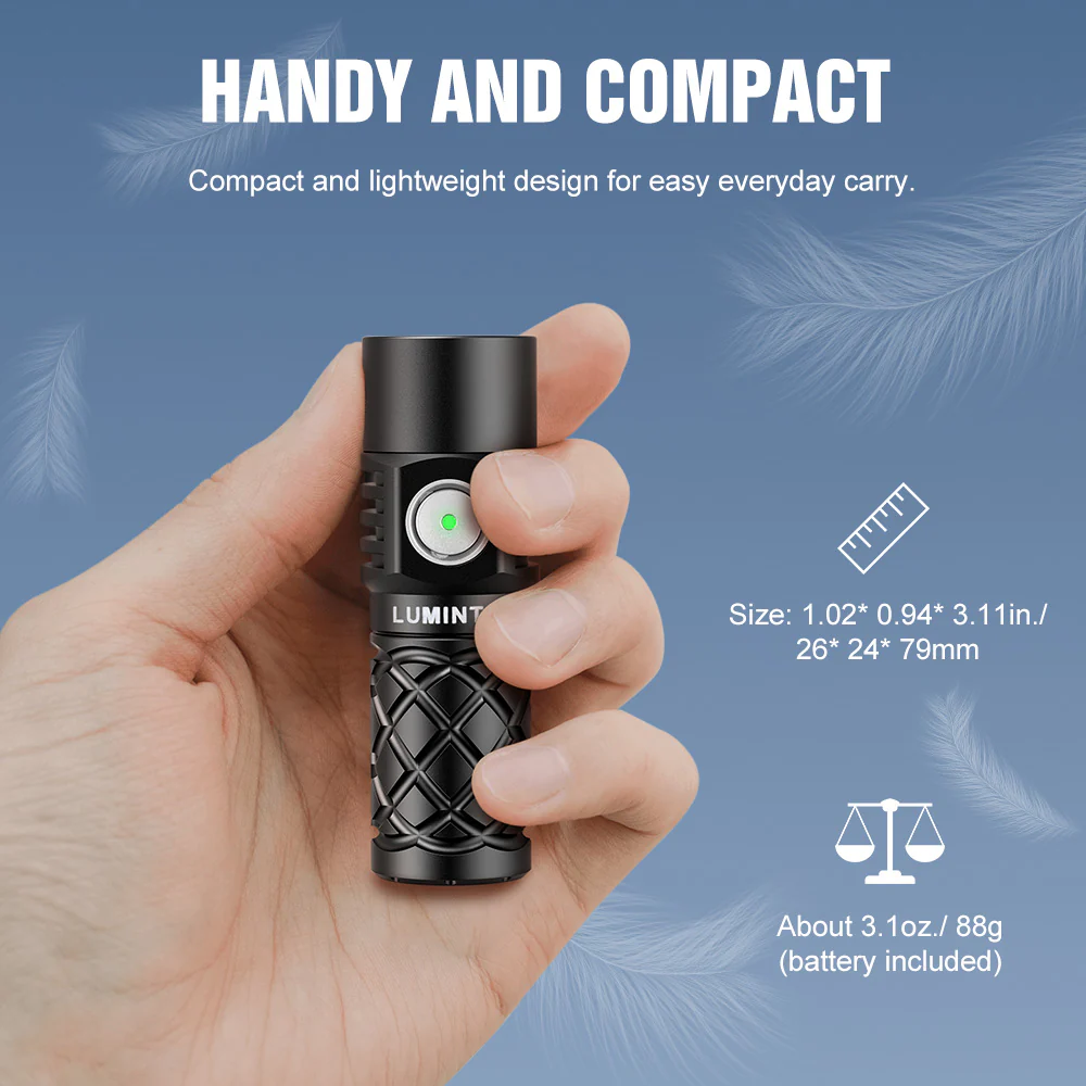 Lumintop W3 Mini LEP Flashlight – 700m White Laser with Flood & Red Light - Image 12