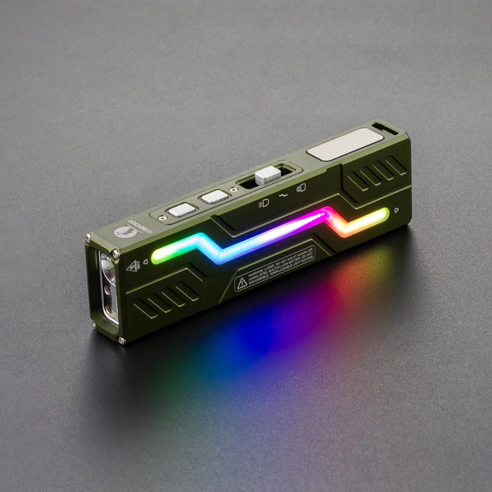Lumintop MoonBox 3.0 Magnetic Rechargeable EDC Flashlight with RGB & UV Light Laser Pointers - Image 12